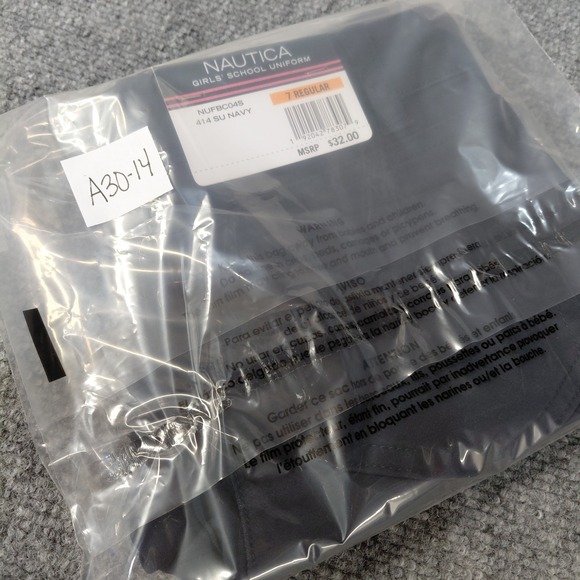 Nautica Navy Blue Girls School Uniform Shorts Size 7 Bermuda Skinny Adjustable - Picture 13 of 13